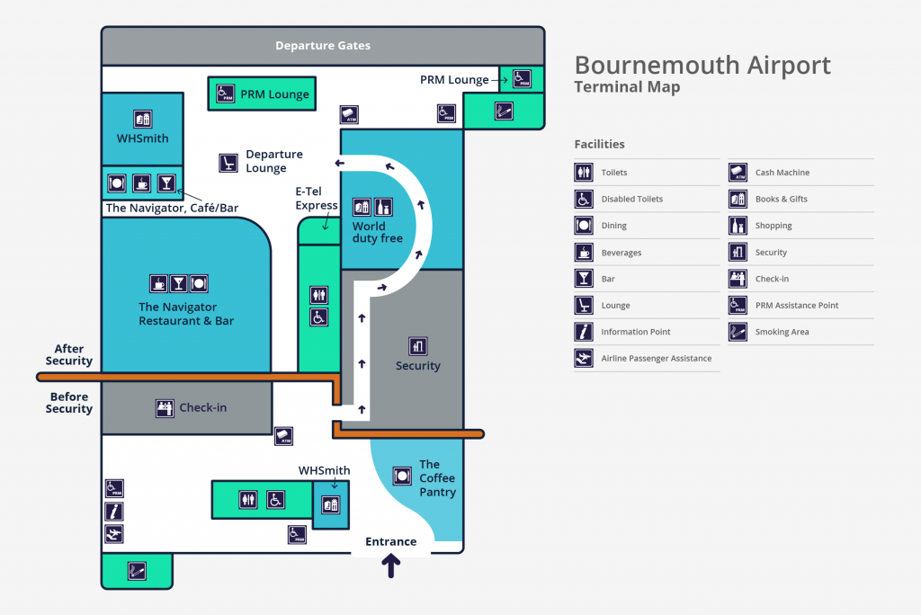 Terminal Map Bournemouth Airport